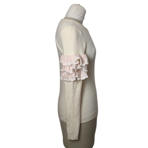 Club Monaco Ruffle Sleeve Sweater - Picture 2 of 4